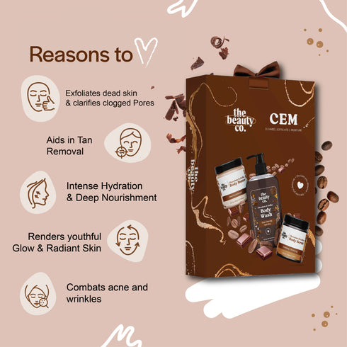 the beauty co Cleansing Exfoliating Moisturizing Kit for Glowing Skin | CEM